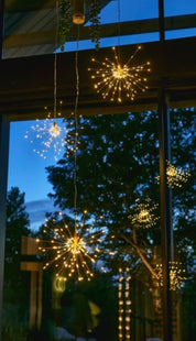LED Hanging Starburst / Silver