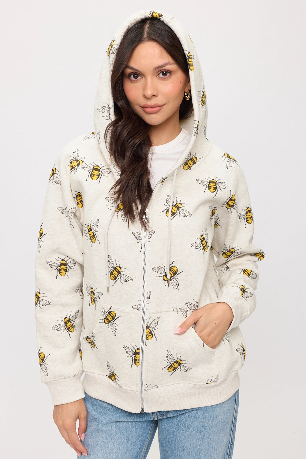 Zip Up Hoodie - Bumble Bee