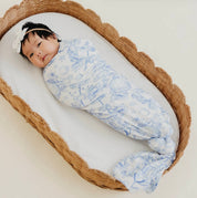 Bamboo Knit Swaddle Blanket- Vintage Carnival