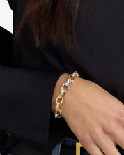 Ashley Chain Link Bracelet Mixed Metal 4MM