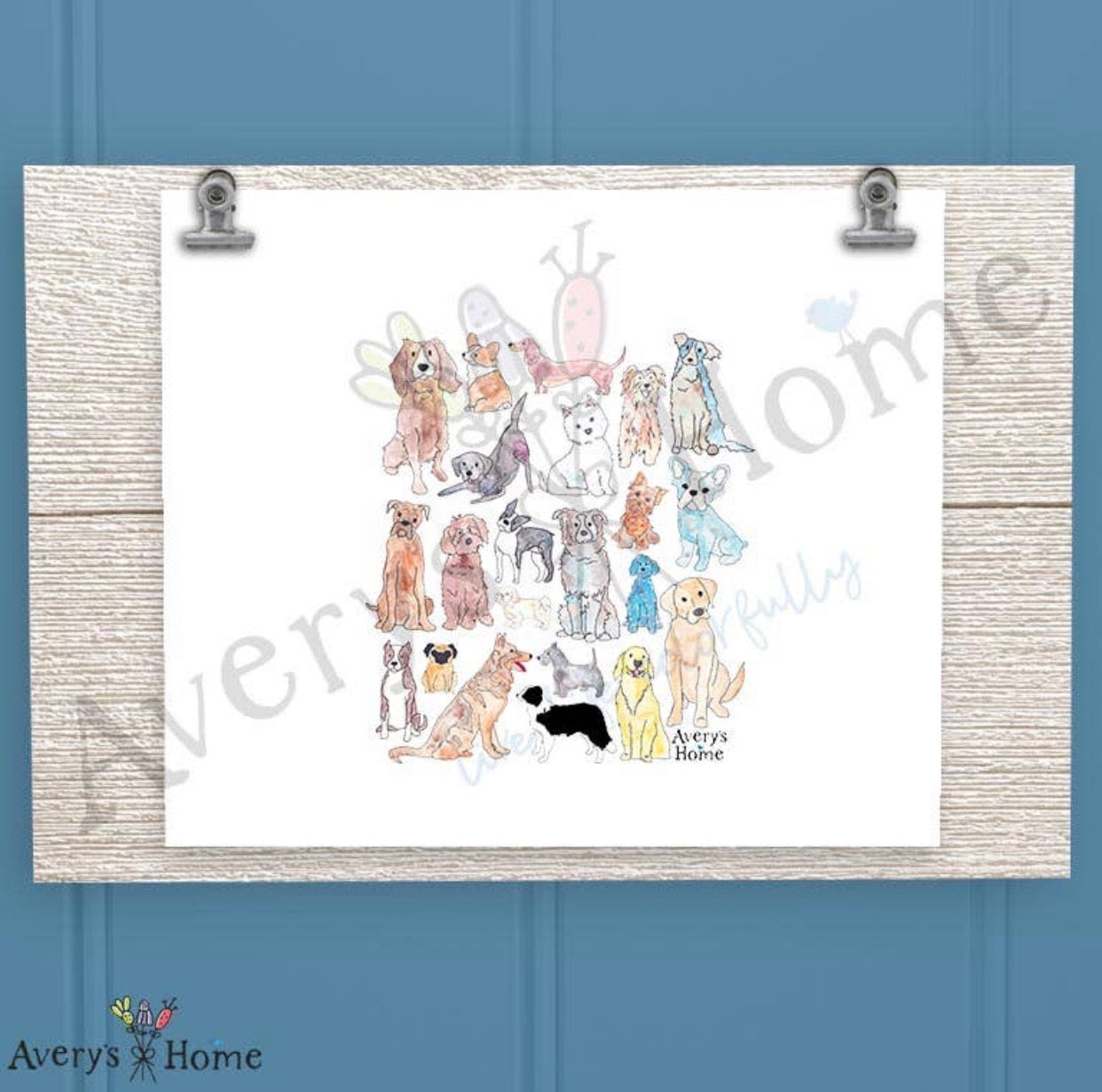 Frosted Glass / Adorable Dogs