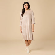 Serenity Shear Mink Zip 3/4 Sleeve Robe 42” - Coco