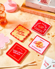 Tart by Taylor Snarky Red Coasters - Set of 4