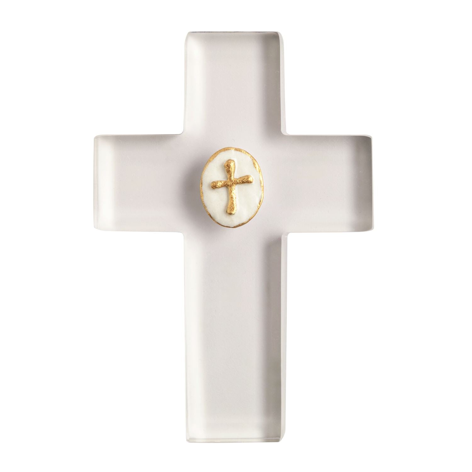 Clear Resin Cross- Intaglio Cross
