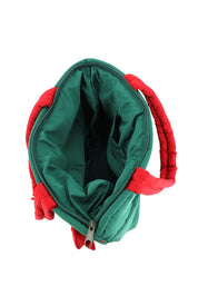 Gift Box Quilted Puffer Tote Bag / Green