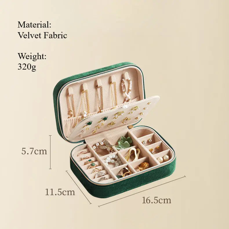 Two Tier Velvet Jewelry Case