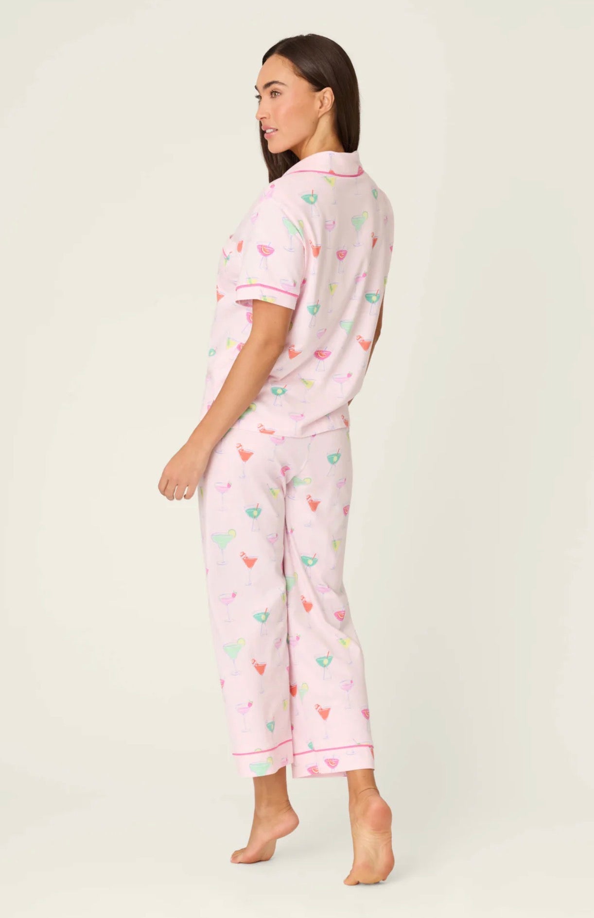 PJ Salvage Whimsy Sip Happens Cropped PJ Set