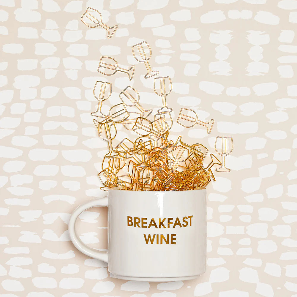 Mug Breakfast Wine Gold Foil