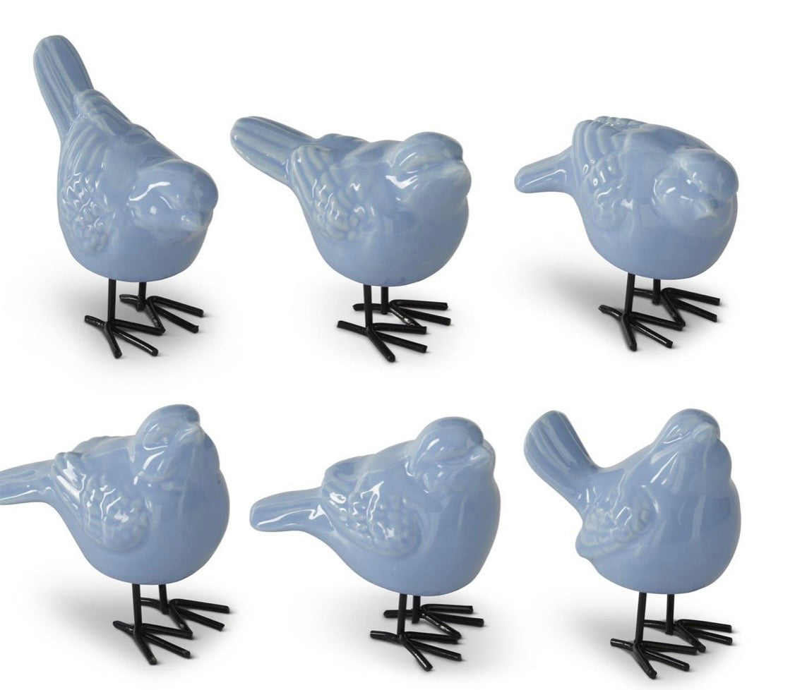 Blue Porcelain Birds