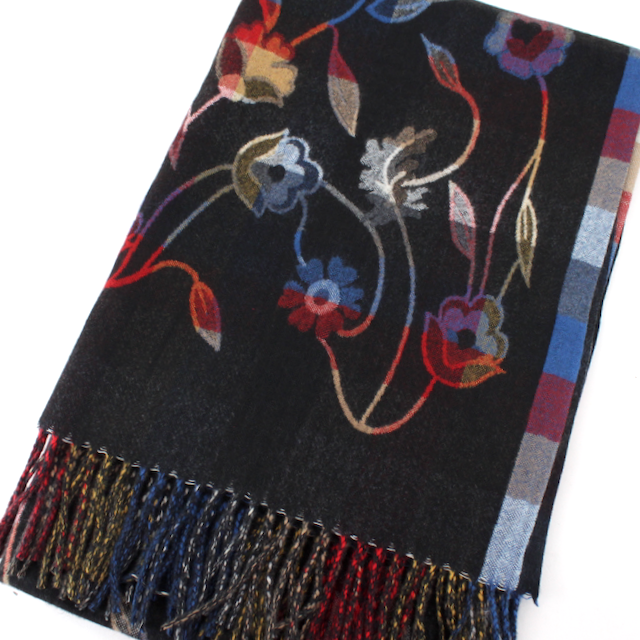 Scarf Flower- Black
