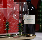 Treetop Cheers Wine Glass - Green