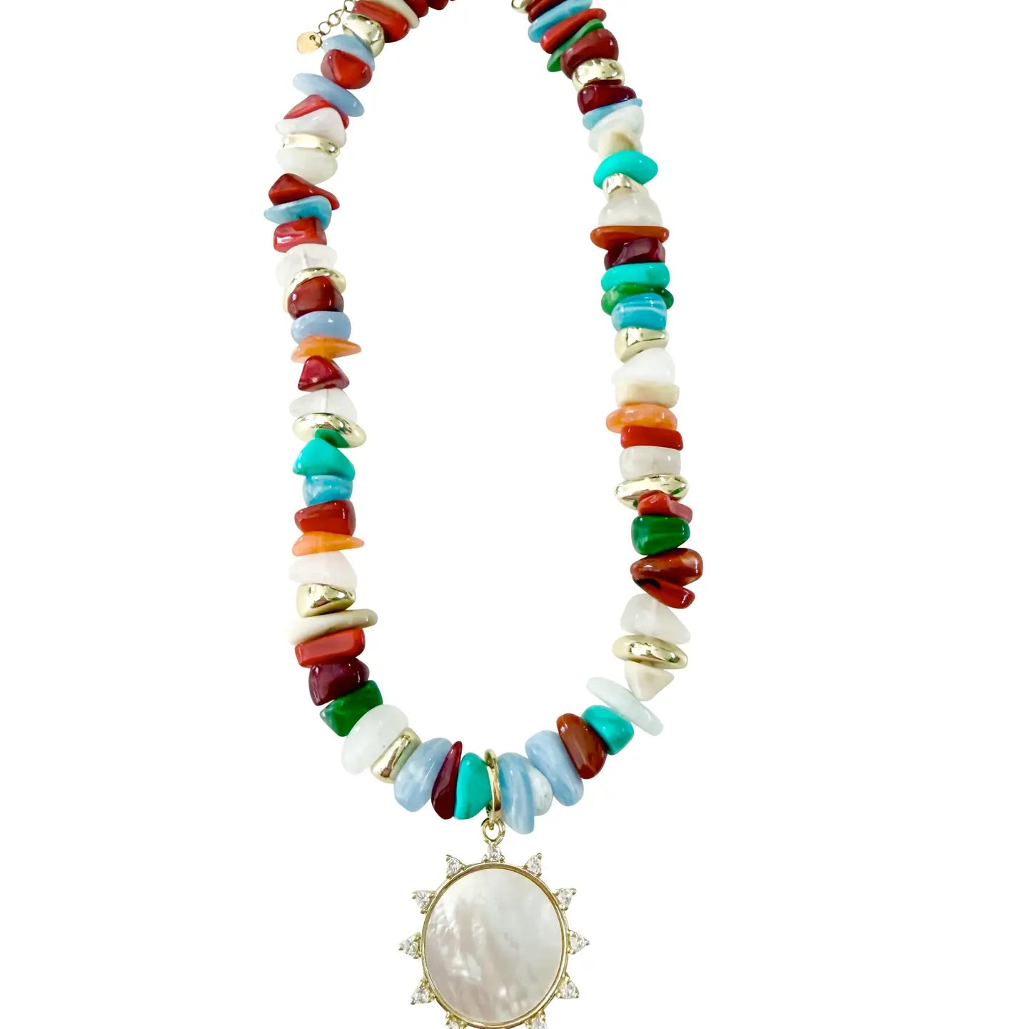 Wagner Turquoise Sun Charm Necklace