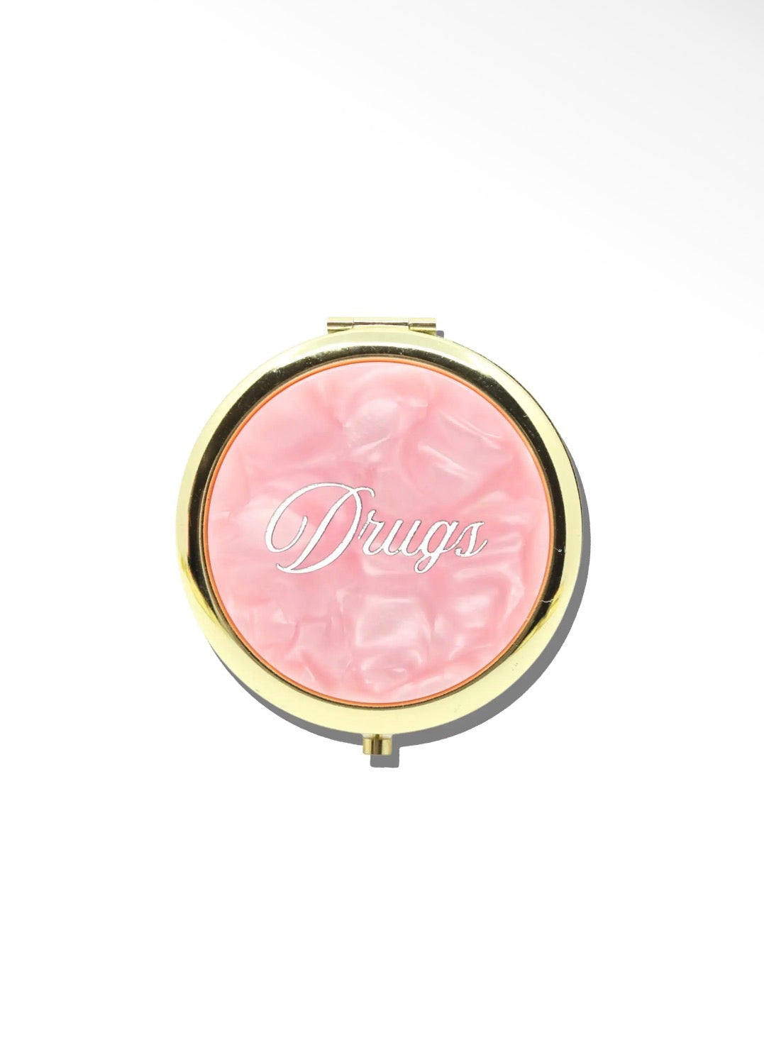 Hand-Painted Drugs Handbag Hero Pill Compact- Pink