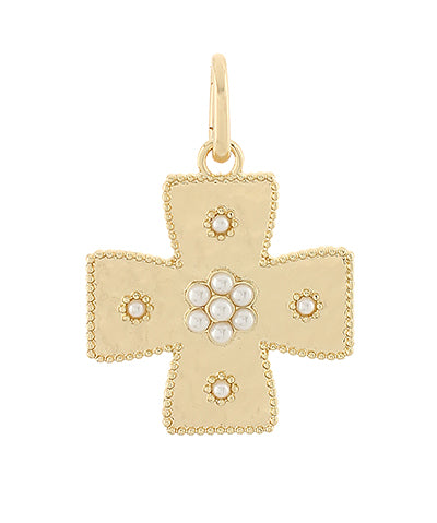 Cross Accented Stone Pendant