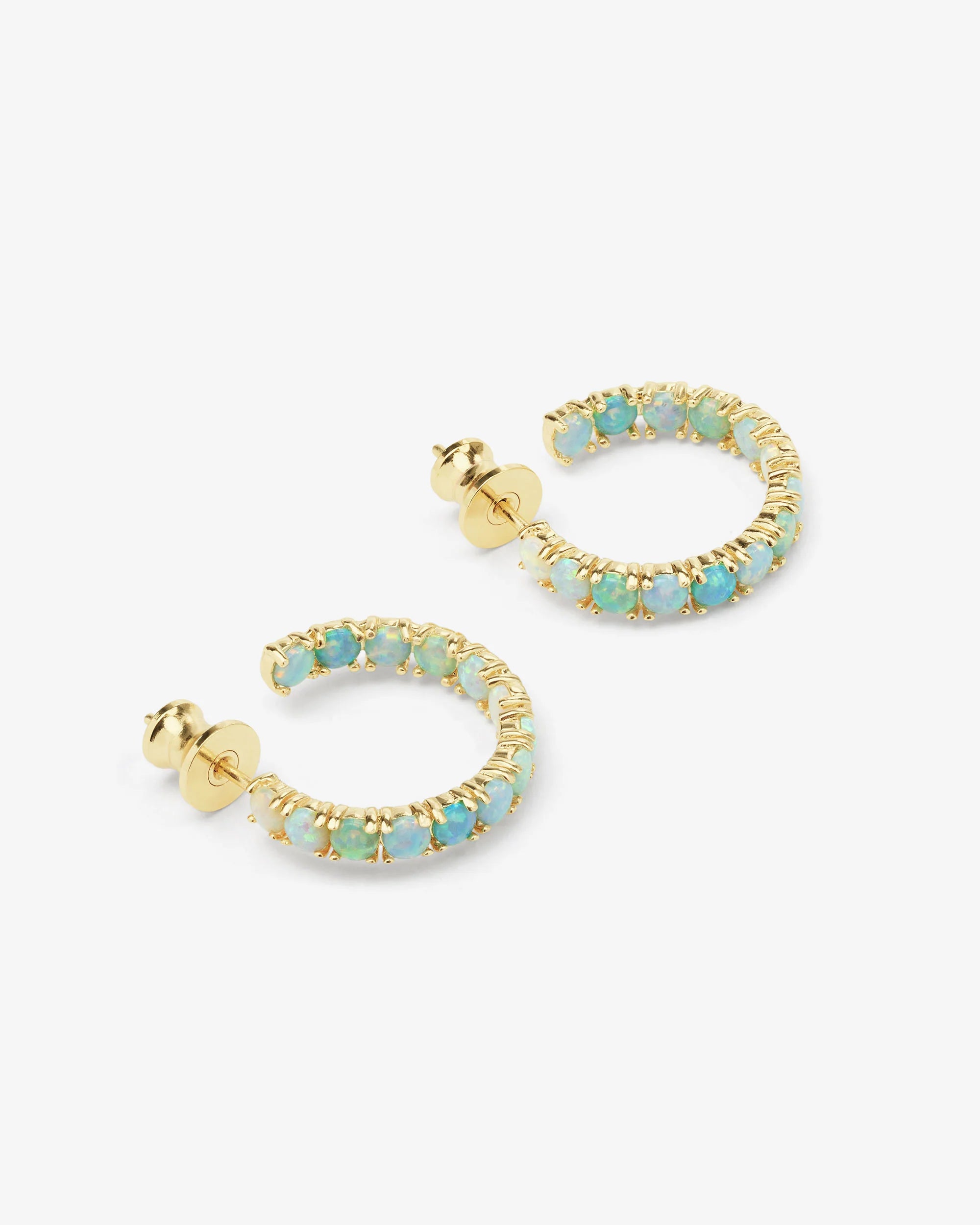 Heiress Ombré Hoops .75" Blue Opal