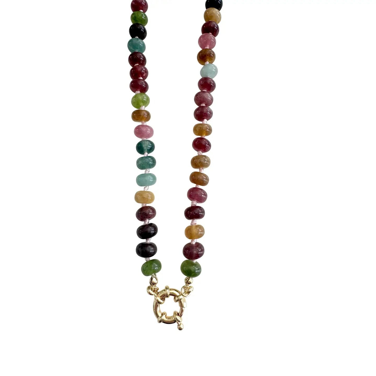 Bria Stone Necklace - Multicolor Agate