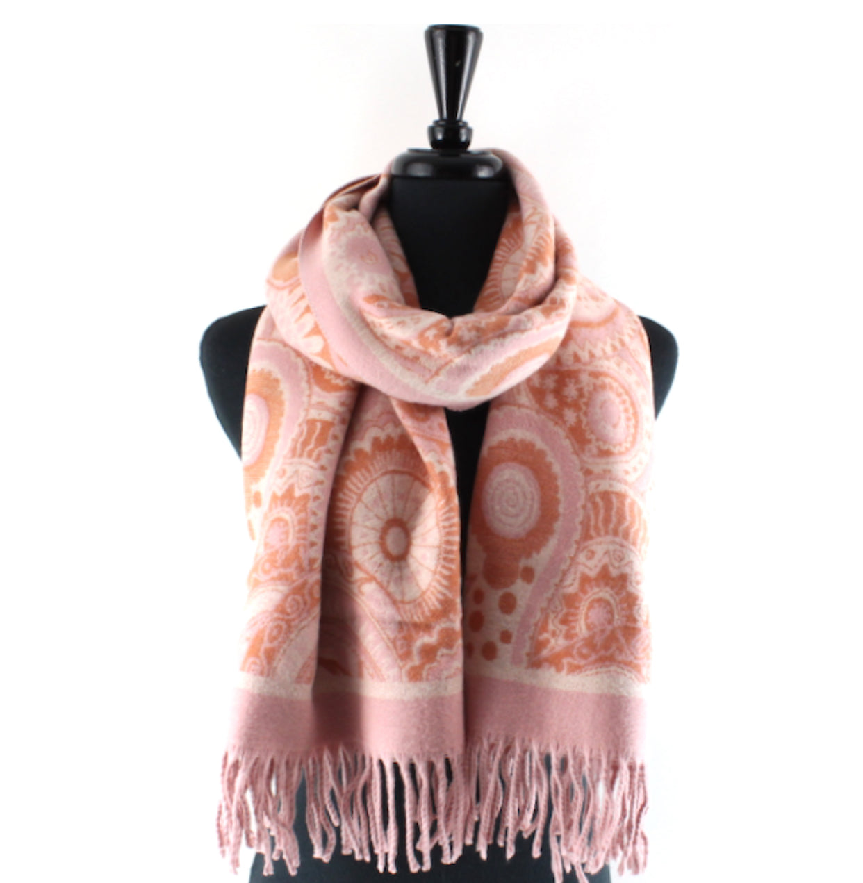 Scarf Paisley Dots / Pink
