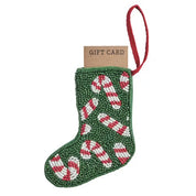 Beaded Stocking Ornament - Gift Card Holder