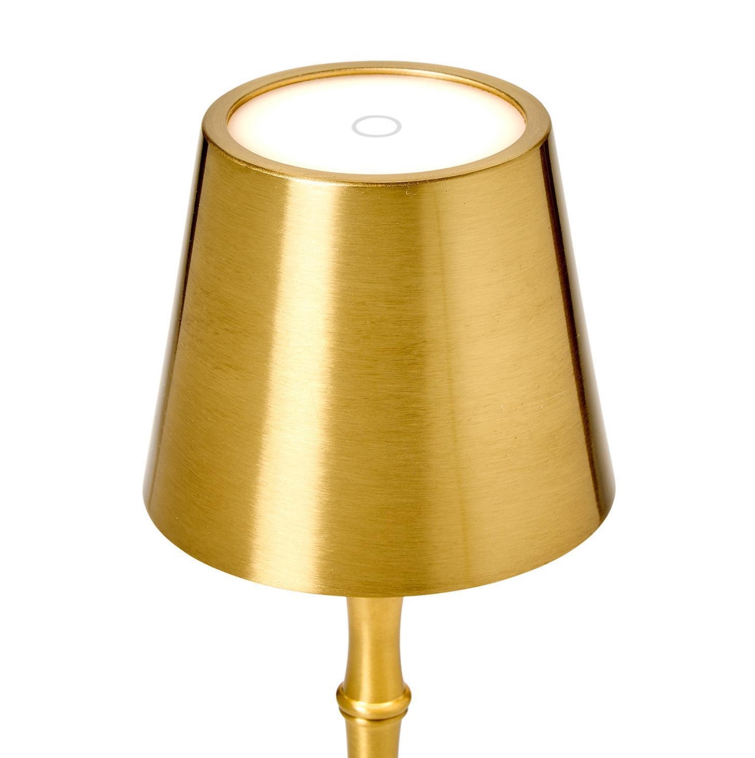 Portable Cordless Bamboo Table Lamp - Gold