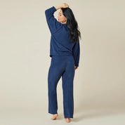 Reverse Seam Marshmallow Lounge Set- Midnight