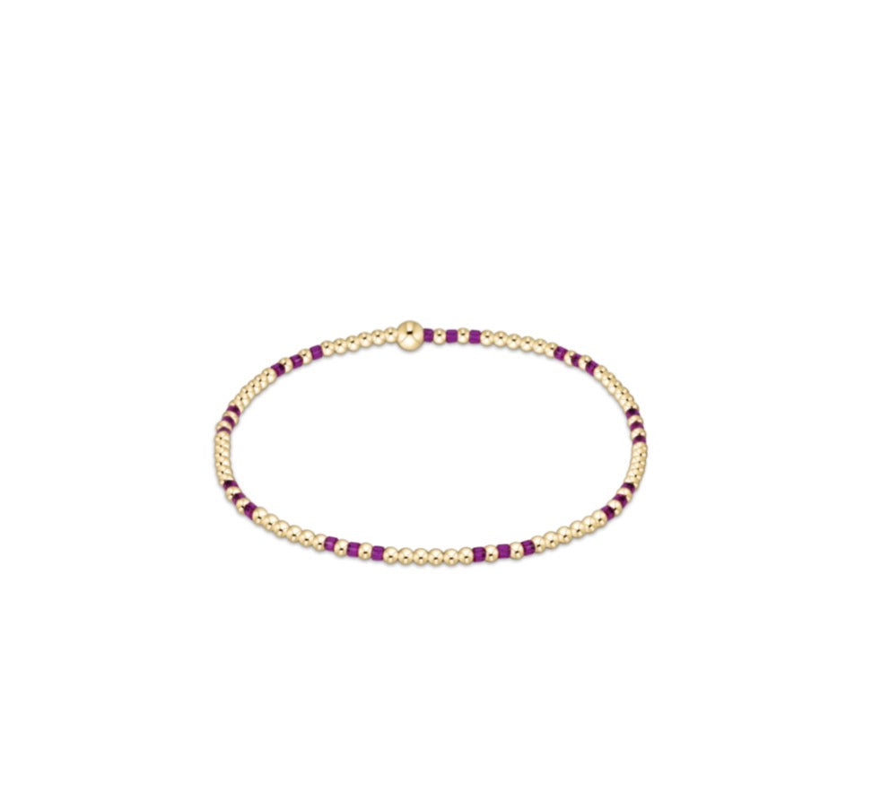 Hope Joy Pattern 2mm Bracelet- Fuchsia
