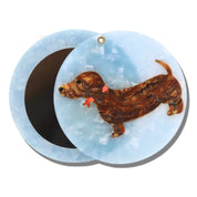 Hand Painted Vintage Compact Mirror - Dachsuhund