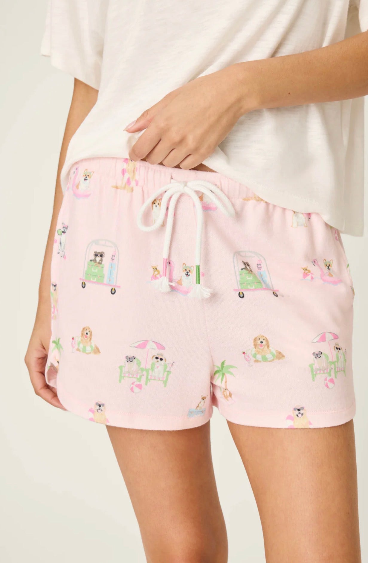 Pupcation Palms Sunnies & Sunshine PJ Shorts