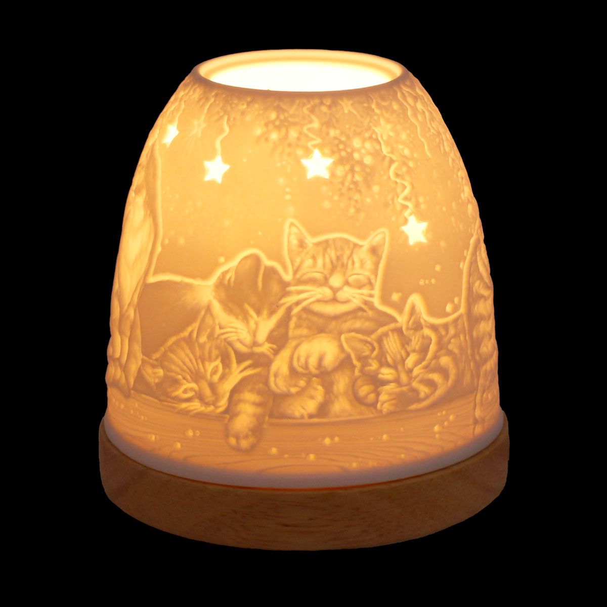 Porcelain Mini Igloo Candle Holder- Cats