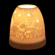 Porcelain Mini Igloo Candle Holder- Cats