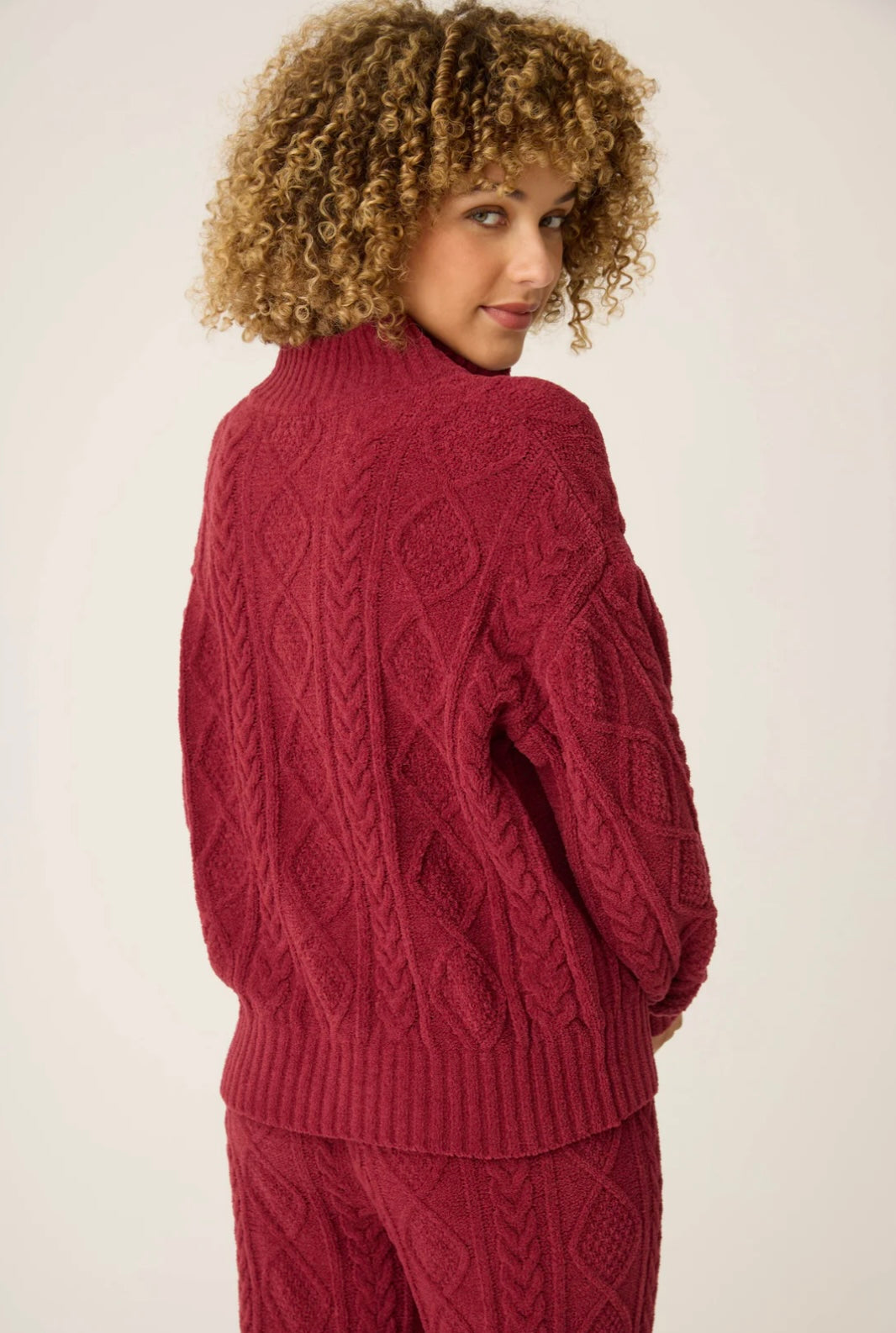 PJ Salvage Cozy Chenille Cable Knit Long Sleeve