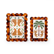 Scalloped Acrylic Photo Frame Tortoise
