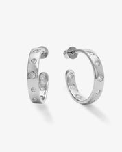 Ashley Rodeo Hoops 1"- Silver