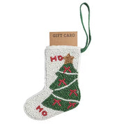 Beaded Stocking Ornament - Gift Card Holder