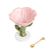 Pink Flower Pedestal Candy Dish