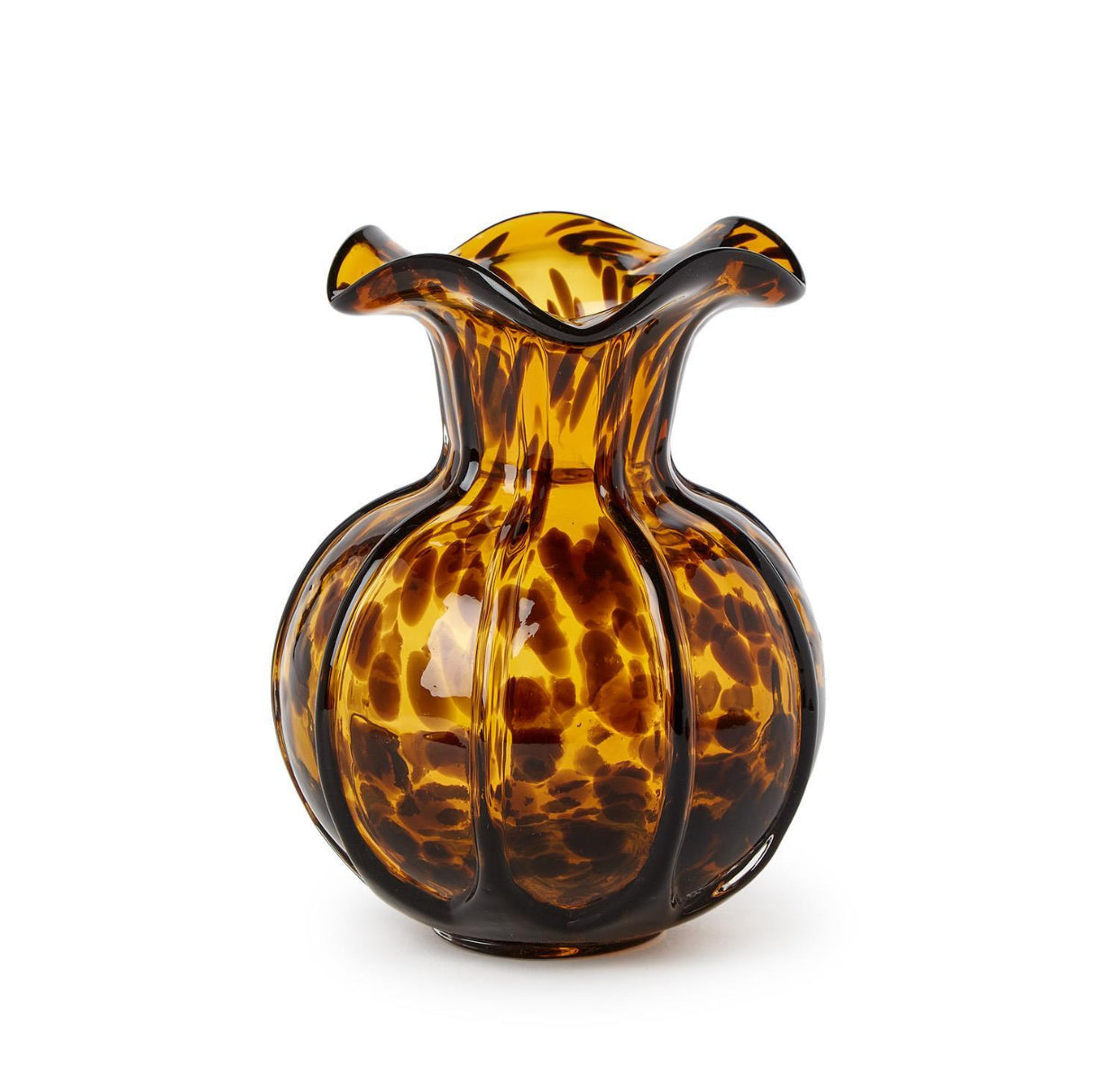 Ruffled Edge Vase / Tortoise
