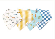Bandana Bib Set of 4- Speedster