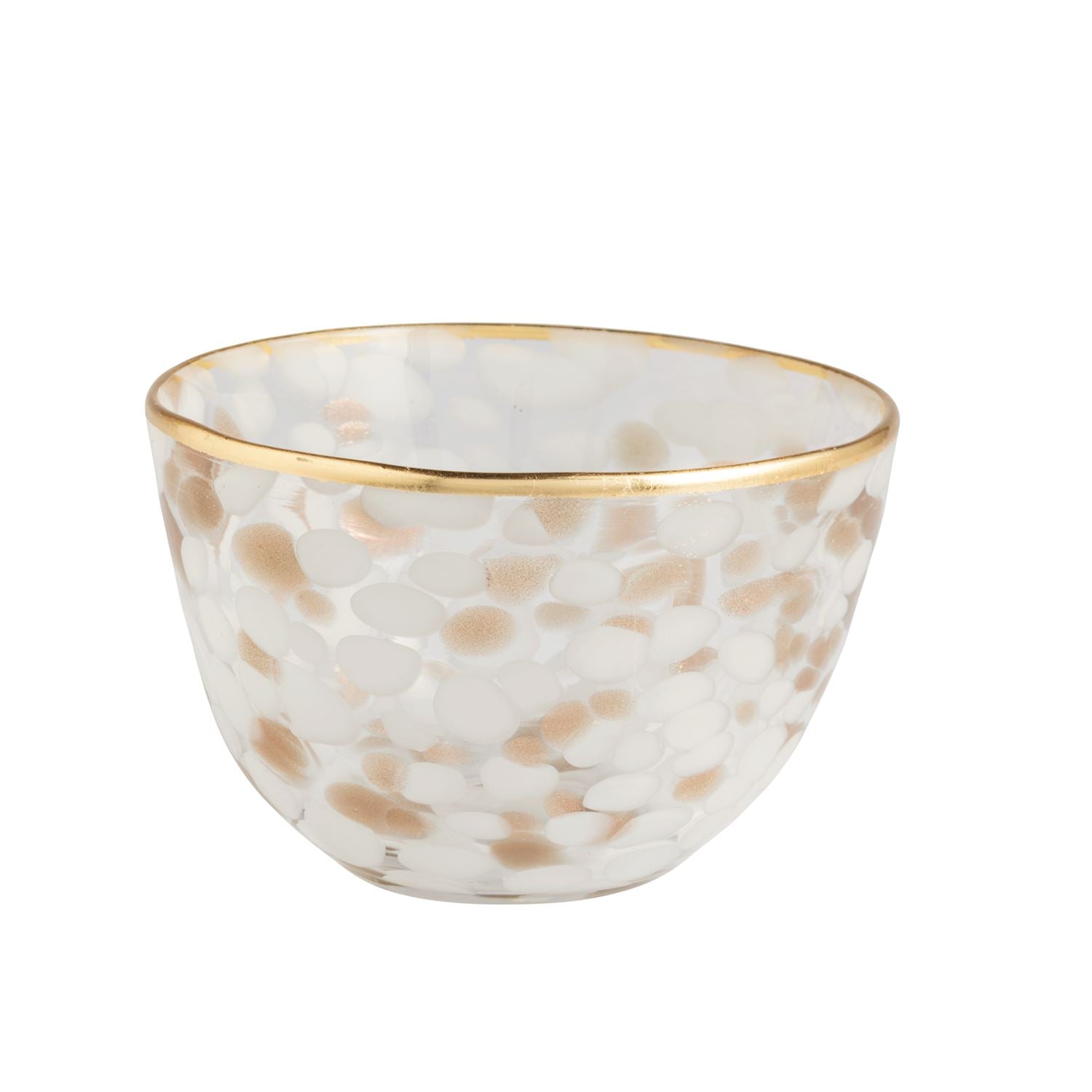 White & Gold Tortoise Dip Bowl