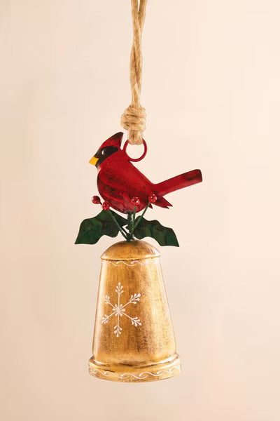 Christmas Bell with Cardinal