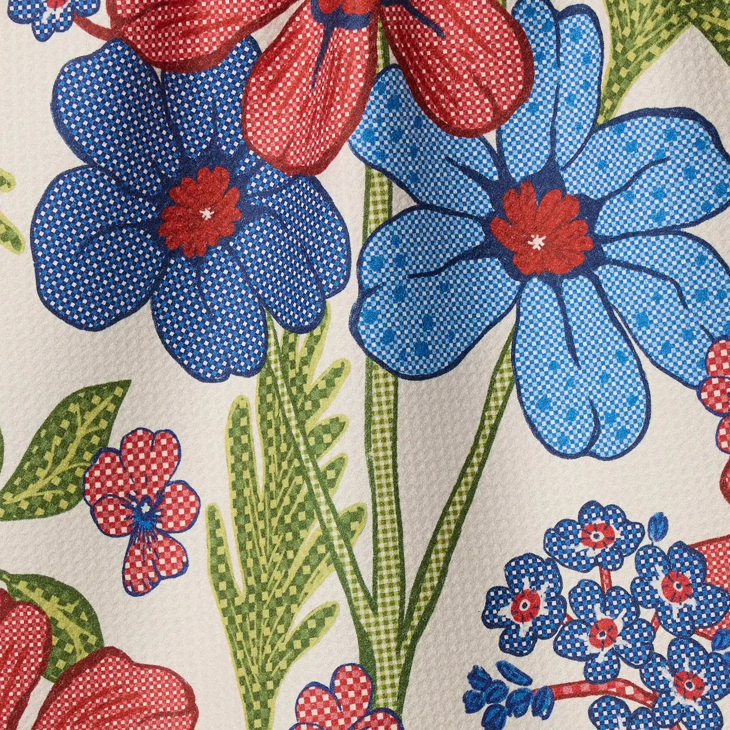 Tea Towel - Plaid Floral