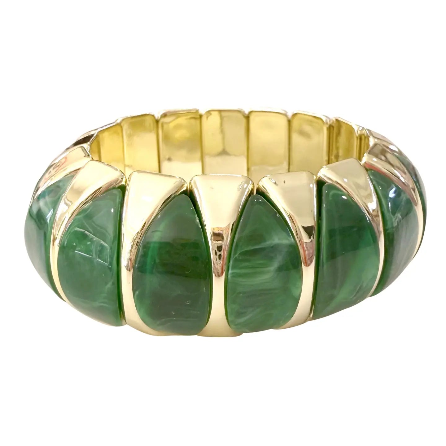 Jess Stretch Bracelet- Forest Green
