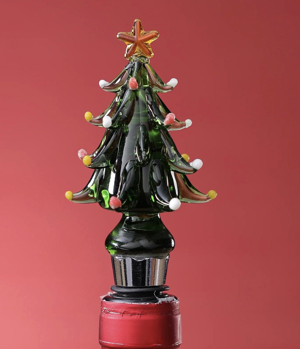 Glass Tree Bottle Stopper in Gift Box