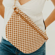 Westlyn Woven Bum Bag / Woven Checkered Brown