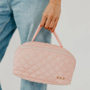 Martha Quilted Cosmetics Bag / Pink