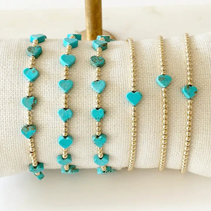 Pippa Bracelet Solo Heart - Turquoise