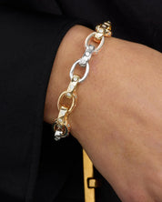 Ashley Chain Link Bracelet Mixed Metal 4MM
