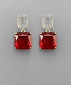 Rectangle & Square Glass Earrings