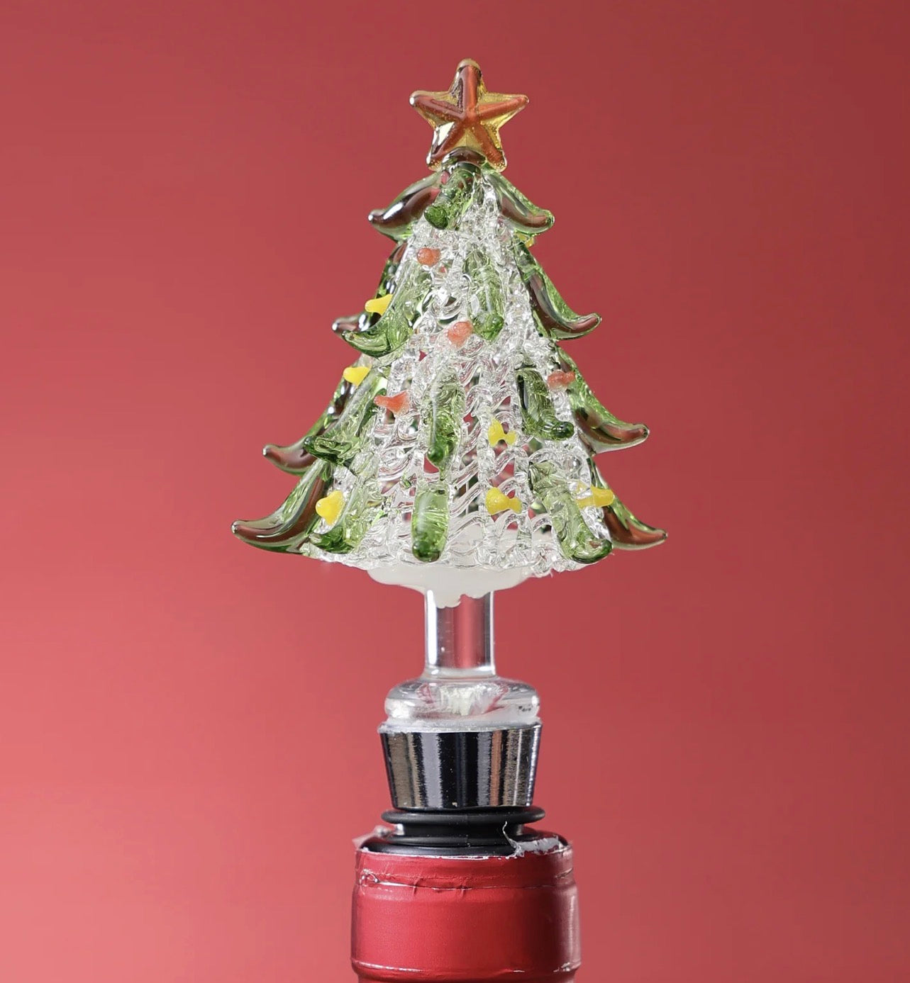 Glass Tree Bottle Stopper in Gift Box
