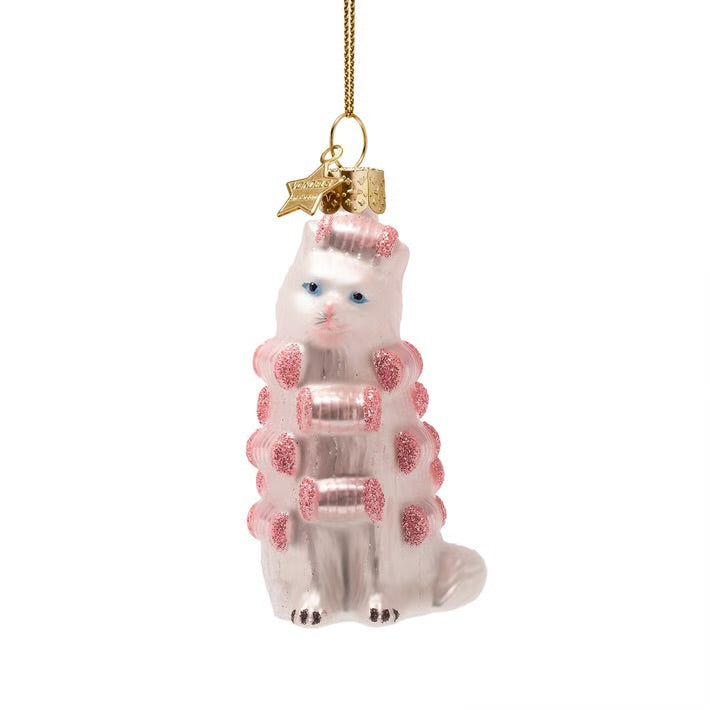 Beauty Cat Glass Ornament