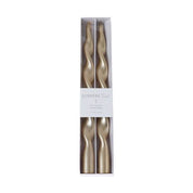 Lumière Twist Formal Taper Candles Set of 2- Gold