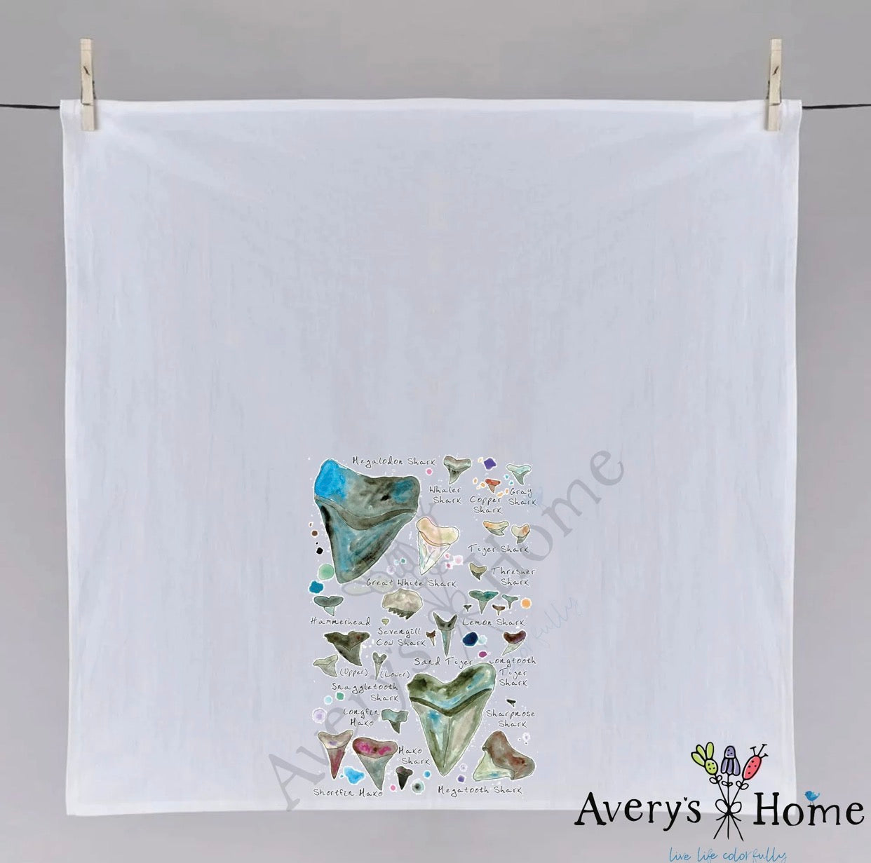 Kitchen Towel / Shark Tooth Collector